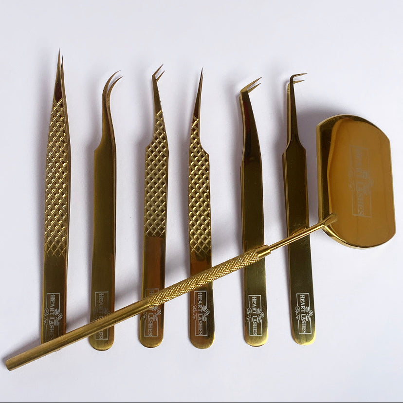 Gold Tweezer Collection 7pc