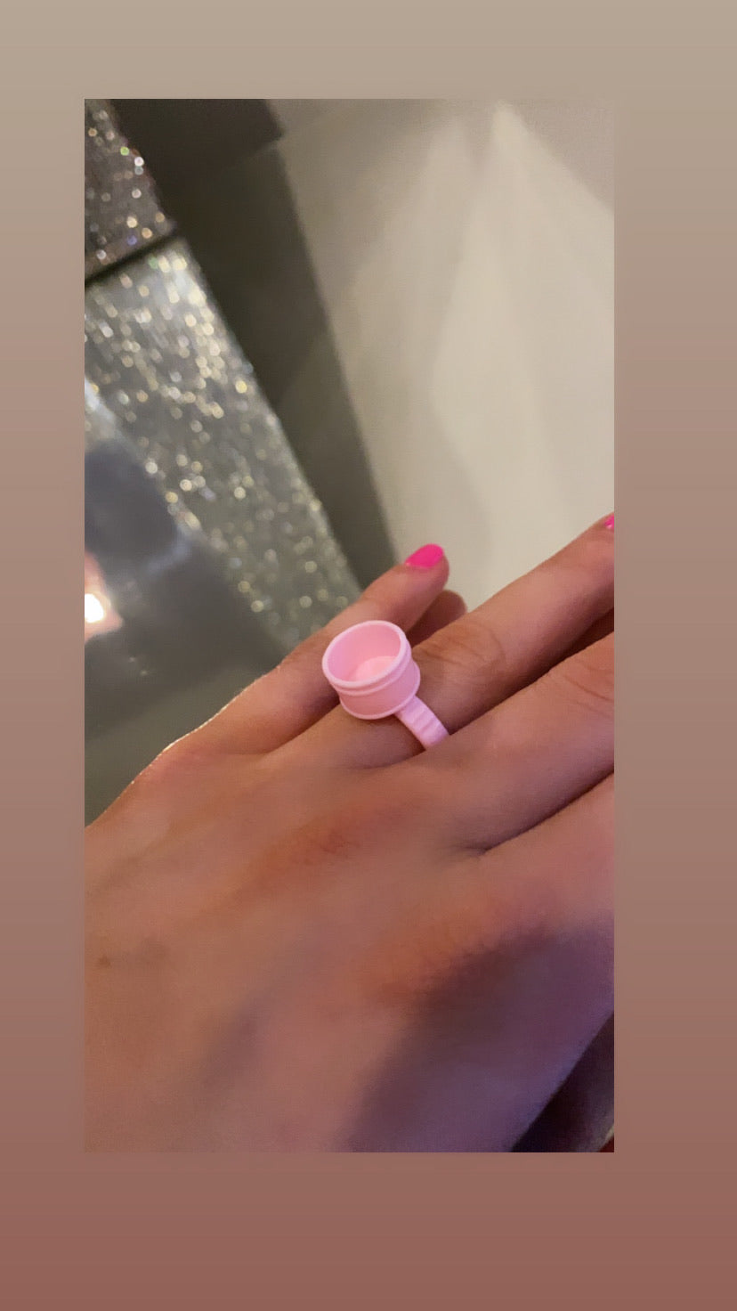 Pretty Pink Glue Rings